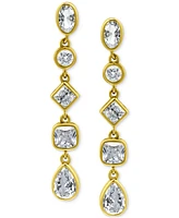 Giani Bernini Cubic Zirconia Linear Drop Earrings (3-1/2 ct. t.w.) in 18k Yellow Gold Over Sterling Silver, Exclusively at Macy's