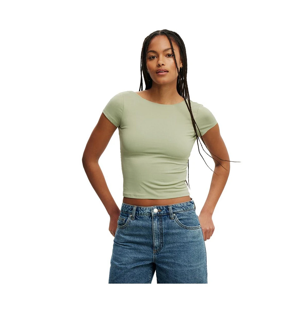 Cotton On Women's Cleo Low Back Tee