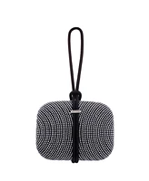 Nina Crystal and Stud Patterned Minaudiere Clutch