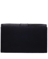 Nina Tiered Crystal Bow Flap Clutch