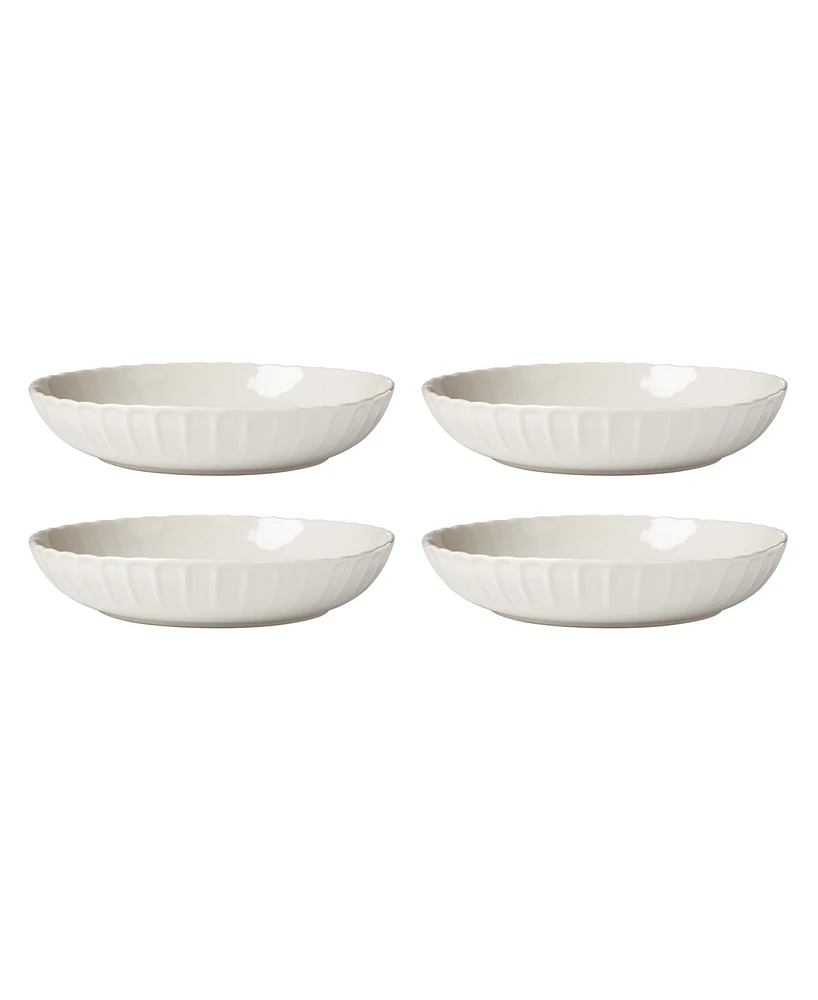 Lenox French Perle Scallop Dinner Bowls, Set of 4