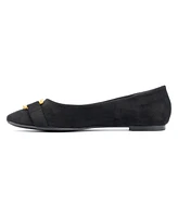 New York & Company Women's Niara- Flats With Gold Hardware Accent