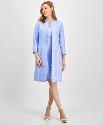 Kasper Jacquard Topper Jacket Matching Sheath Dress