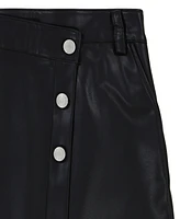 Calvin Klein Big Girls Wrap Artificial Leather Skirt