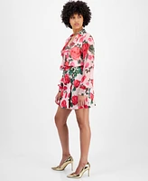 Guess Women's Raisa Floral-Print Wrap Mini Skirt