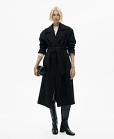 Mango Women's Maxi Lapel Manteco Wool Coat