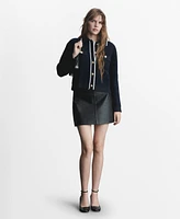 Mango Women's Buttons Detail Tweed Jacket