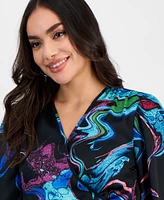 I.n.c. International Concepts Petite Printed Surplice Ruffled Maxi Dress, Exclusively at Macy's