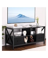 gaomon Dresser Tv Stand, Wide 2 Drawer Dresser For Storage And Organization, Entertainment Center With Fabric Drawers, Dressers For Bedroom, Tv Table