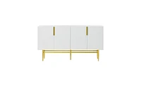 Slickblue Modern Elegant 4-Door Sideboard Buffet Cabinet for Dining Room, Living Room, Bedroom, and Hallway