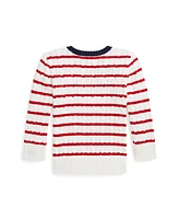 Polo Ralph Lauren Toddler and Little Boys Striped Cable-Knit Cotton Sweater