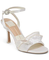 Dolce Vita Women's Lunette Pearl Ruffled Two-Piece Dress Sandals