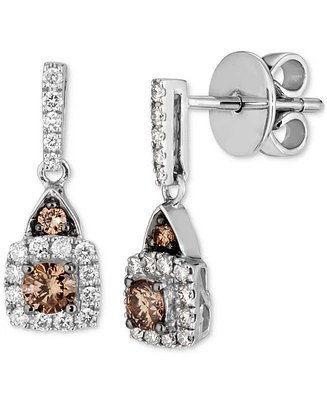 Le Vian Diamond Cluster Drop Earrings (1/2 ct. t.w.) in 14k White Gold