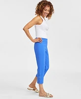 Jm Collection Women's Side Lace-Up Capri Pants, Created for Macy's