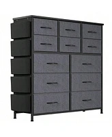 gaomon Dresser For Bedroom With 12 Drawer, Dressers & Chests Of Drawers For Hallway, Entryway, Storage Organizer Unit With Fabric, Sturdy Metal Frame,