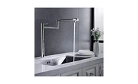 Slickblue Pot-Shaped Filler Folding Kitchen Faucet with Extended Handle – Versatile and Space-Saving Design