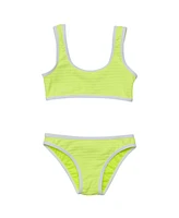 Snapper Rock Big Girls Citron Zest Crop Bikini