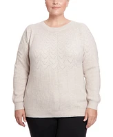 Joseph A Plus Pointelle Pullover Sweater