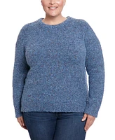 Joseph A Plus Boucle Crewneck Pullover Sweater