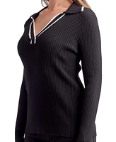 Bcx Juniors' Ribbed Polo Sweater