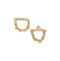 Sohi Women's The Chain Bar Drop Earrings