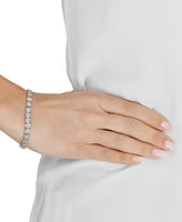 Diamond Cluster Tennis Bracelet (1 ct. t.w.) in Sterling Silver