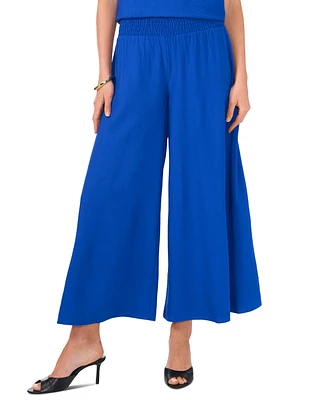 Vince Camuto Women's Smocked-Waist Wide-Leg Pants