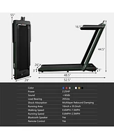 2.25HP 2-in-1 Folding Treadmill – App, Speaker & Remote