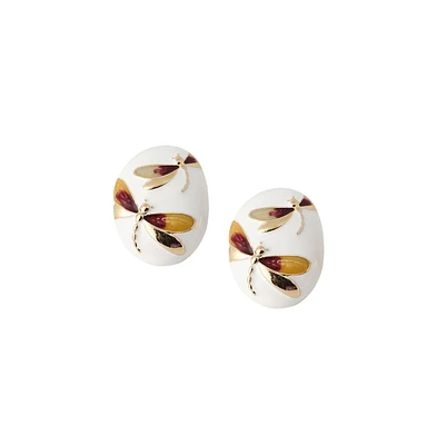 Sohi Women's The Dragonfly Stud Earrings