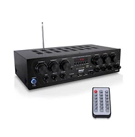 Pyle 6-Channel Wireless Bluetooth Home Audio Amplifier with Fm Radio, MP3/Usb/Sd Playback - 750W Max, PTA62BT