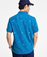 Club Room Men's Papagayo Regular-Fit Bird-Print Pique Performance Polo Shirt, Exclusively at Macy's