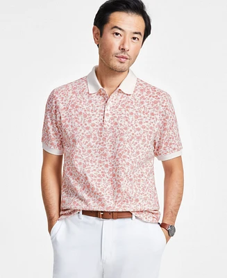 Club Room Men's Vinna Regular-Fit Floral Pique Performance Polo Shirt, Exclusively at Macy's