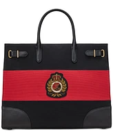 Lauren Ralph Lauren Two-Tone Canvas Large Devyn Tote Bag