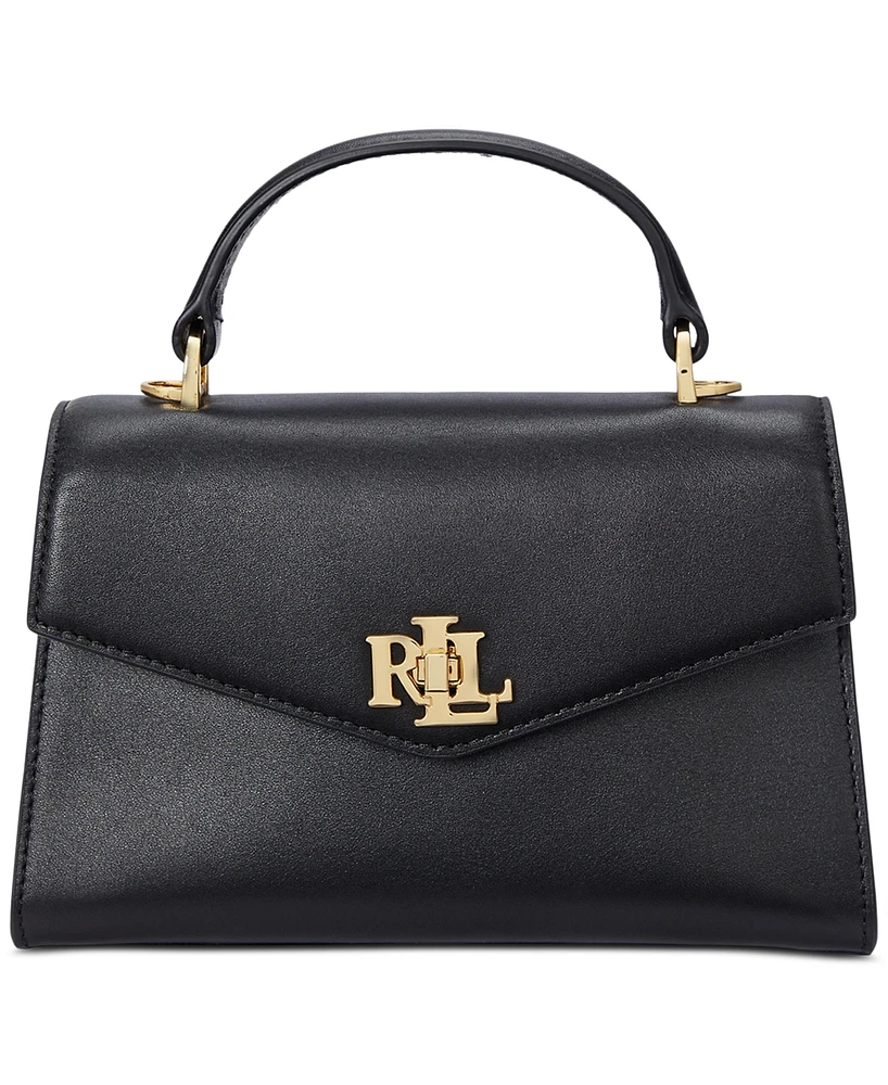 Lauren Ralph Leather Small Farrah Satchel