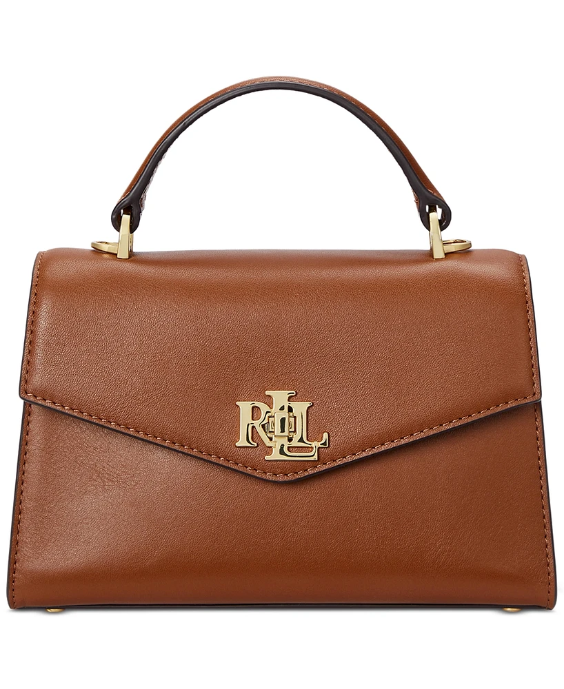 Lauren Ralph Leather Small Farrah Satchel