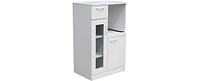 Kings Brand Furniture Lewiston White Kitchen Storage Cabinet, 1 Drawer 2 Doors & Shelves