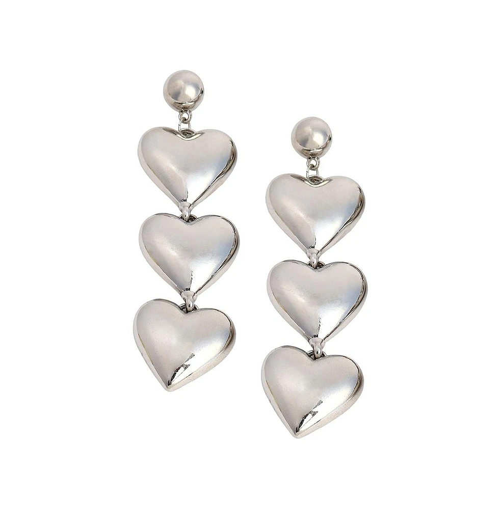 Sohi Women's The Hearts Drop Earrings