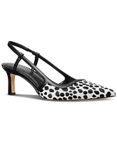 Michael Michael Kors Women's Alora Pointed Toe Mid Heel Slingback Pumps