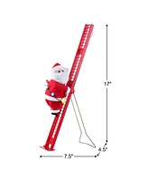 Mr. Christmas 17" Animated Single Ladder Climbing Santa