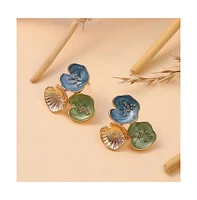 Sohi Women's The Lilypad Stud Earrings