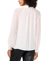 Vince Camuto Women's Split-Neck Raglan-Sleeve Top