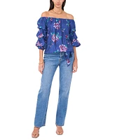 Vince Camuto Women's Floral-Print Off-The-Shoulder Top