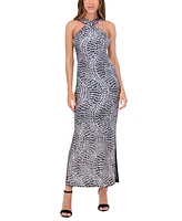 Siena Women's Sequined Halter Maxi Dress