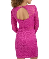 Siena Women's Lace Long-Sleeve Open-Back Dress