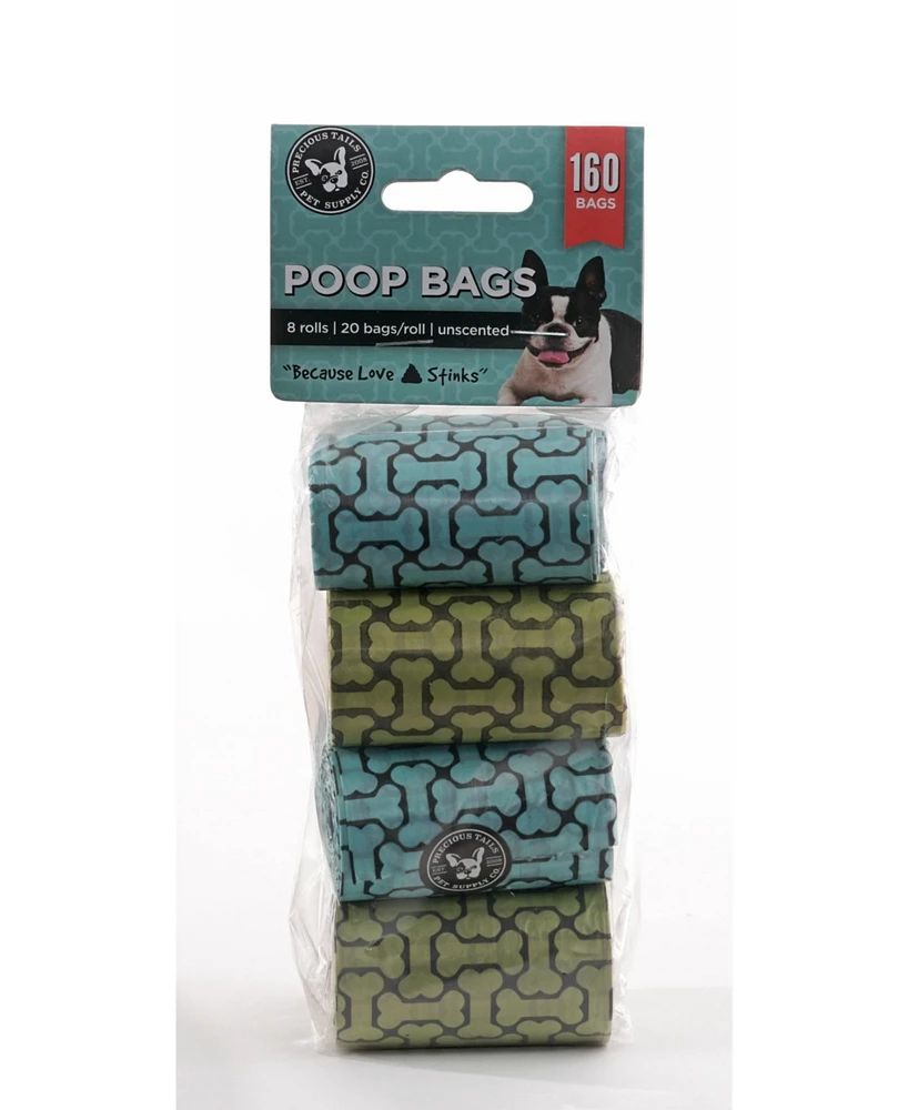 Precious Tails Dog Poop Bags, Leak-Proof Pet Waste Bag Rolls Refills for Dog, 160 ct