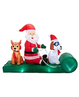 Mr. Christmas 8 ft. Outdoor Santa's Dog Sled Lit Inflatable