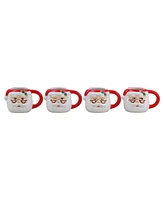 Mr. Christmas Espresso Santa Mugs, Set of 4