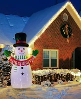 Mr. Christmas 10 ft. Outdoor Merry Snowman Lit Inflatable