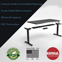 Mfc Rogue Executive Office & Gaming Static Desk with Fenix Nanotech Surface