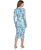 Tommy Hilfiger Women's Floral-Print Mesh Sheath Dress